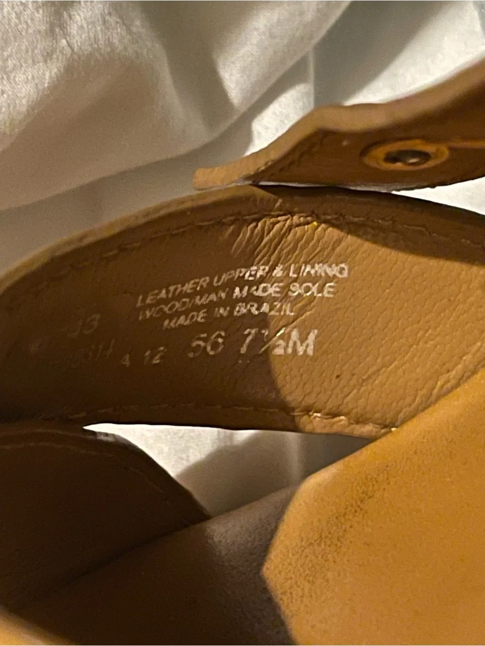 Tory Burch Almita Tan Leather Wedge Sandals 7.5